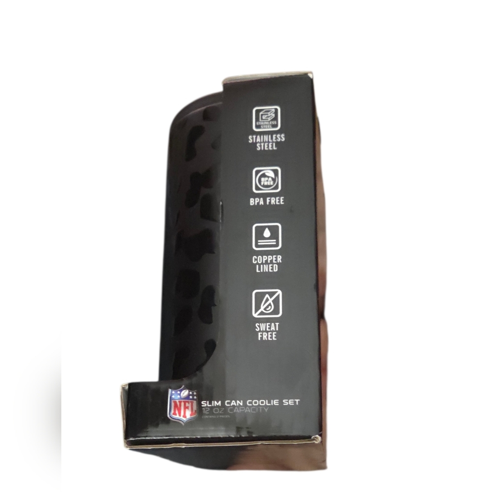 Atlanta Falcons - NEW Set of 2 Slim Can Coolie Set NFL 12oz Stainless Steel Logo - Picture 4 of 4